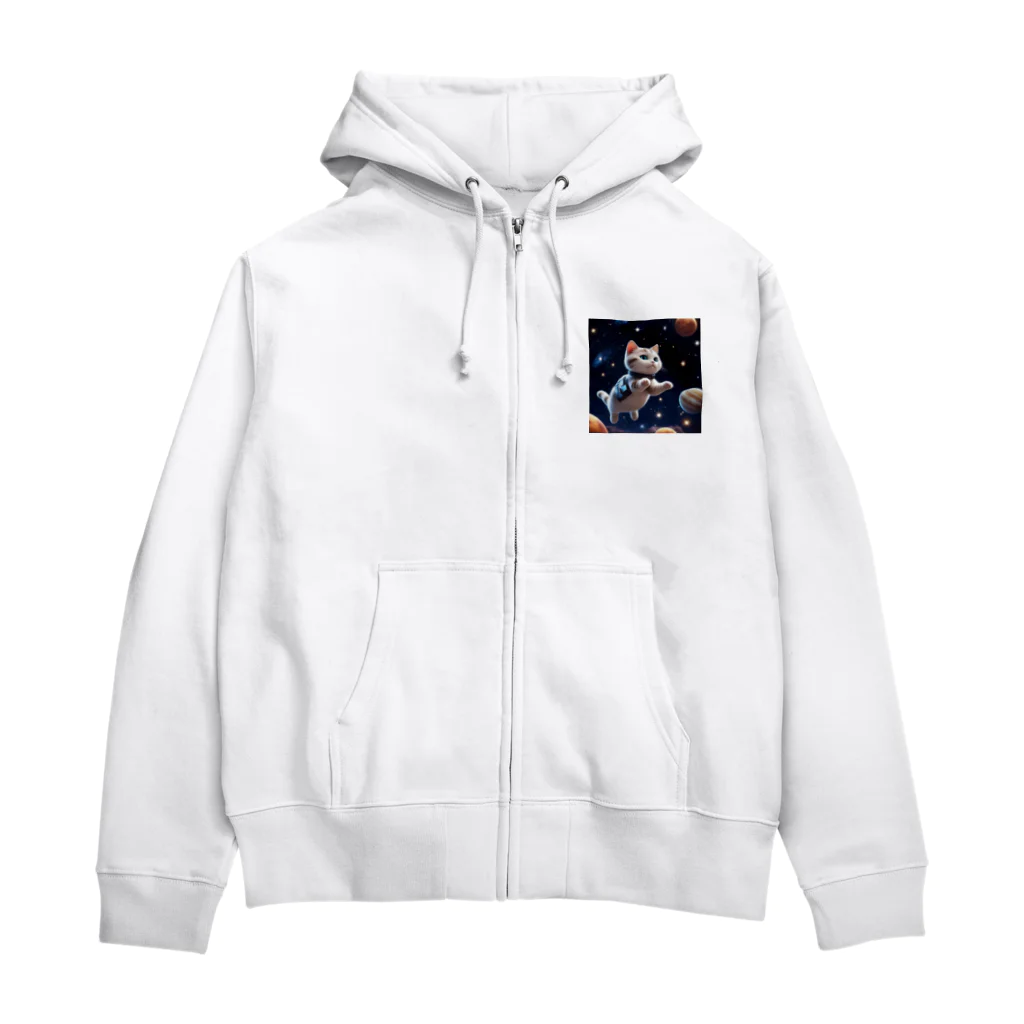 mugimugiの宇宙子猫 Zip Hoodie