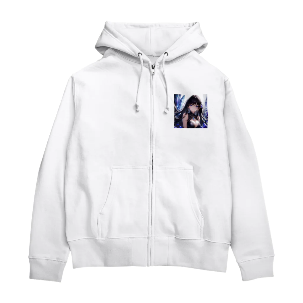 astatosのクリスタルと女性 Zip Hoodie