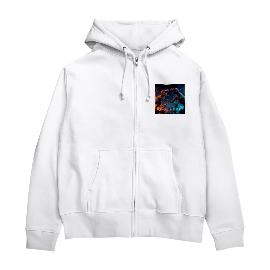 morao777の恐竜バトル Zip Hoodie