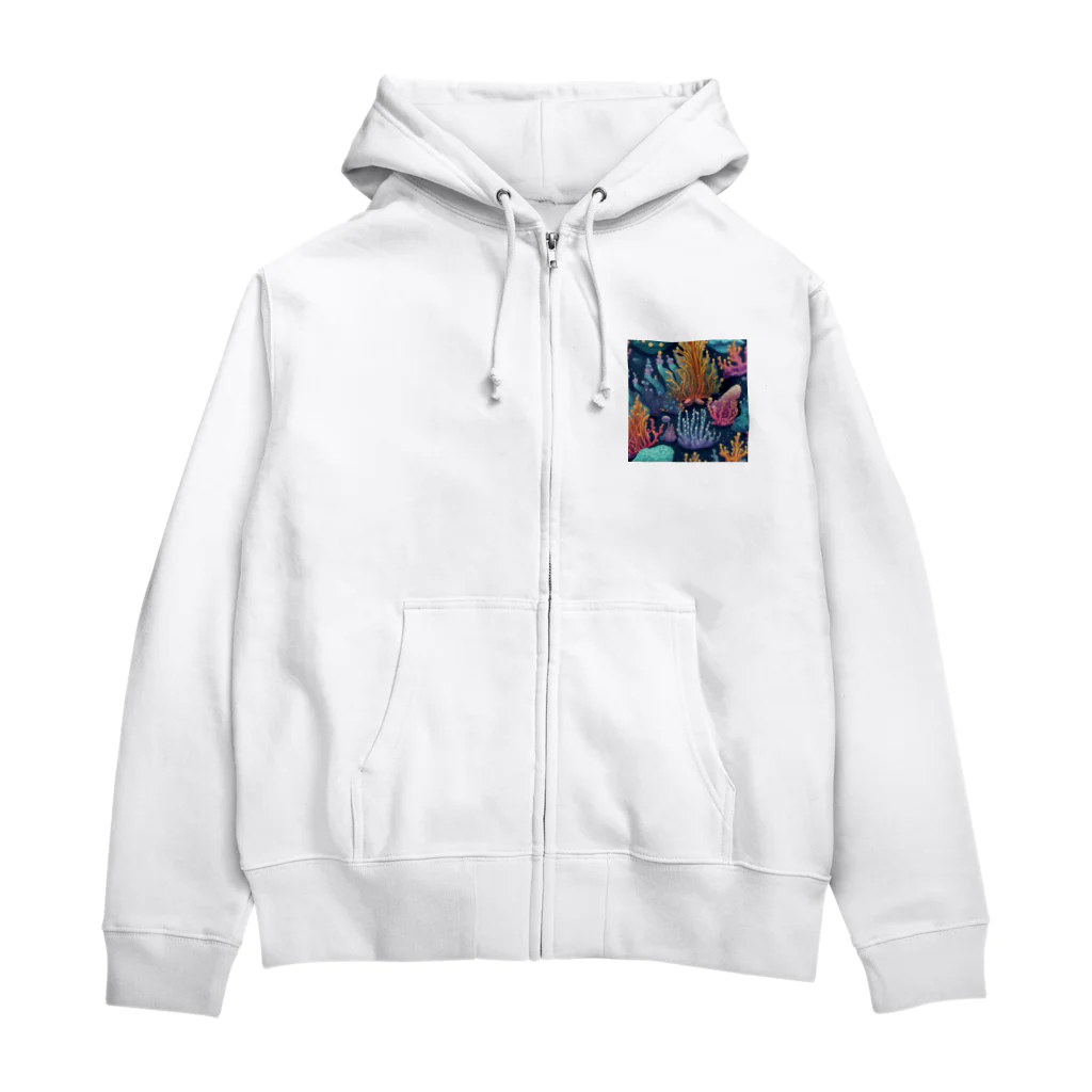 yuking0825の海を彩るコーラル Zip Hoodie