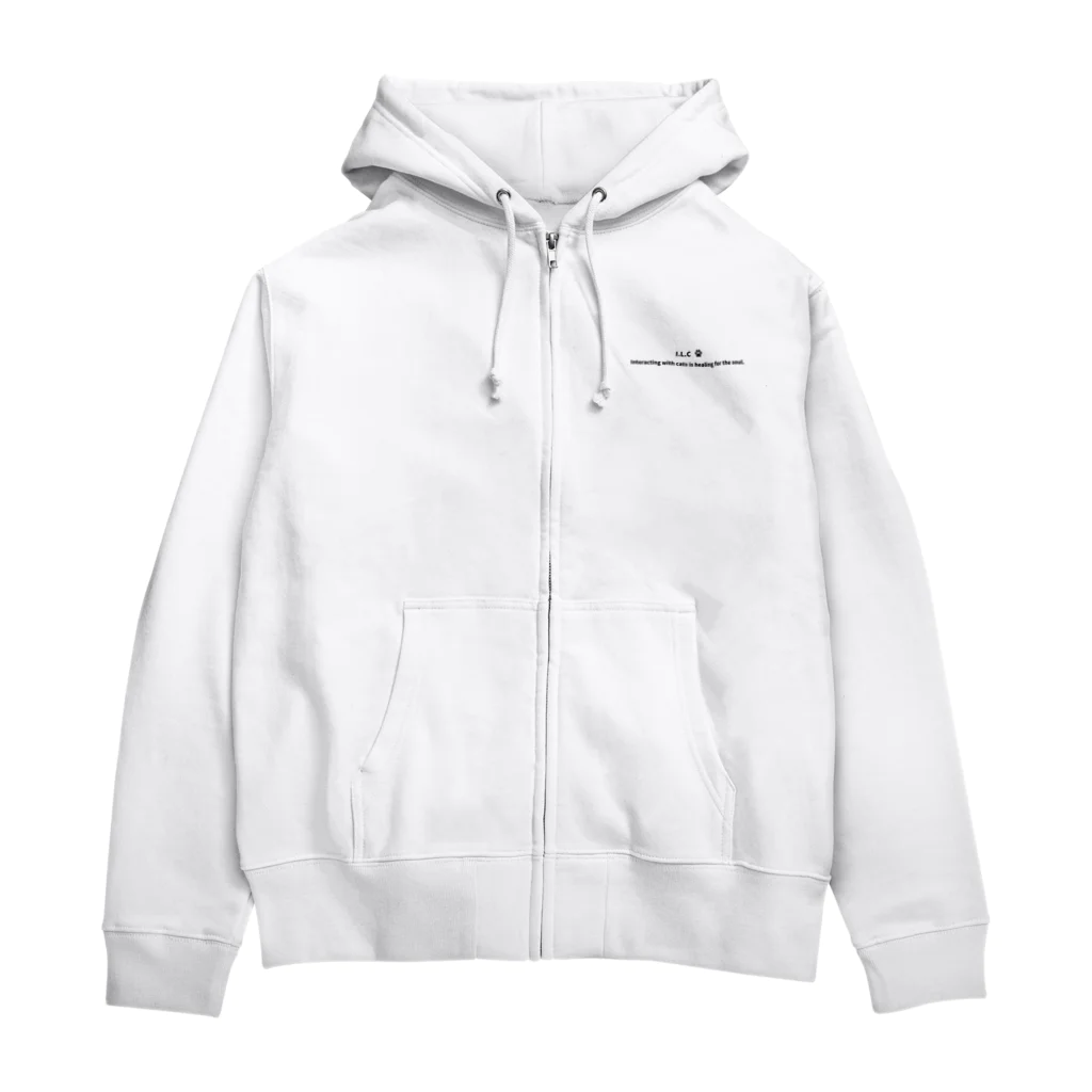 ぱんだまんのI LOVE CAT !（黒） Zip Hoodie