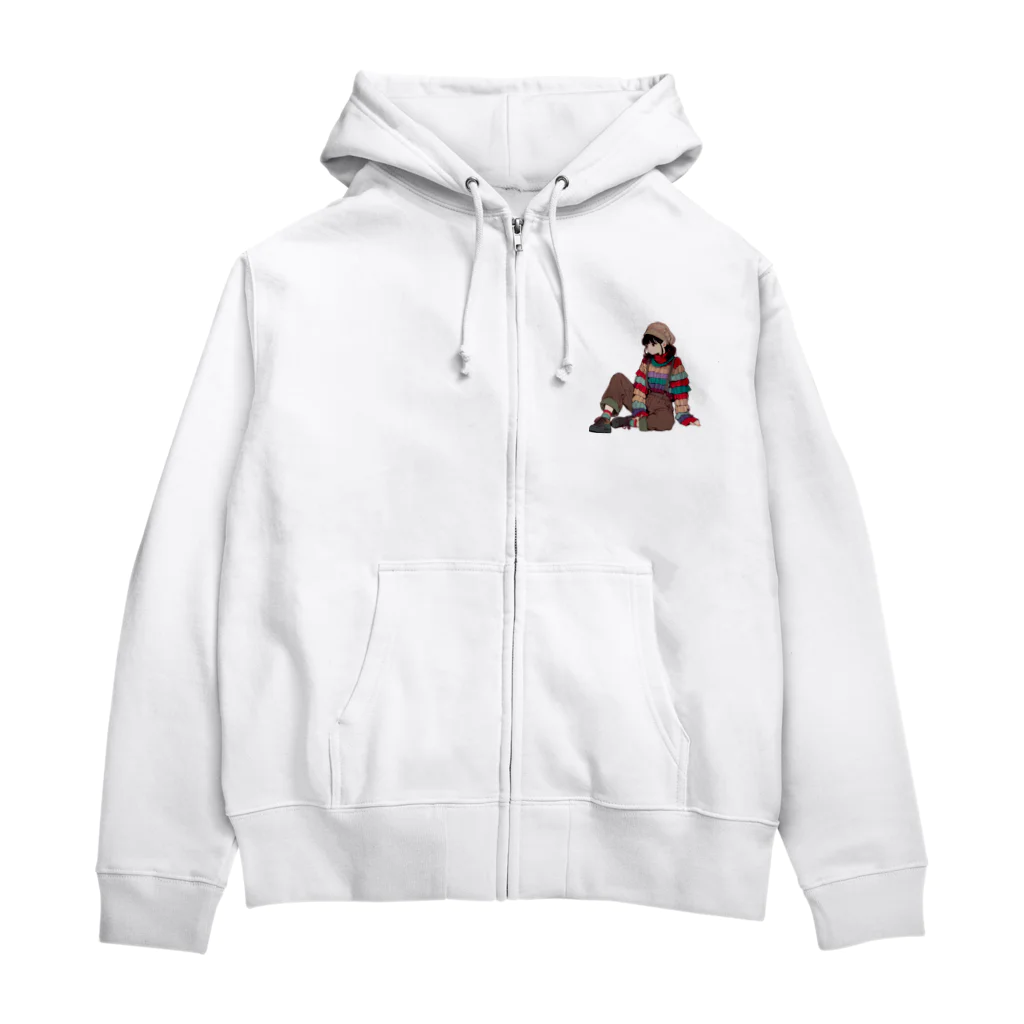 シェェェンロンのニット系女子 Zip Hoodie