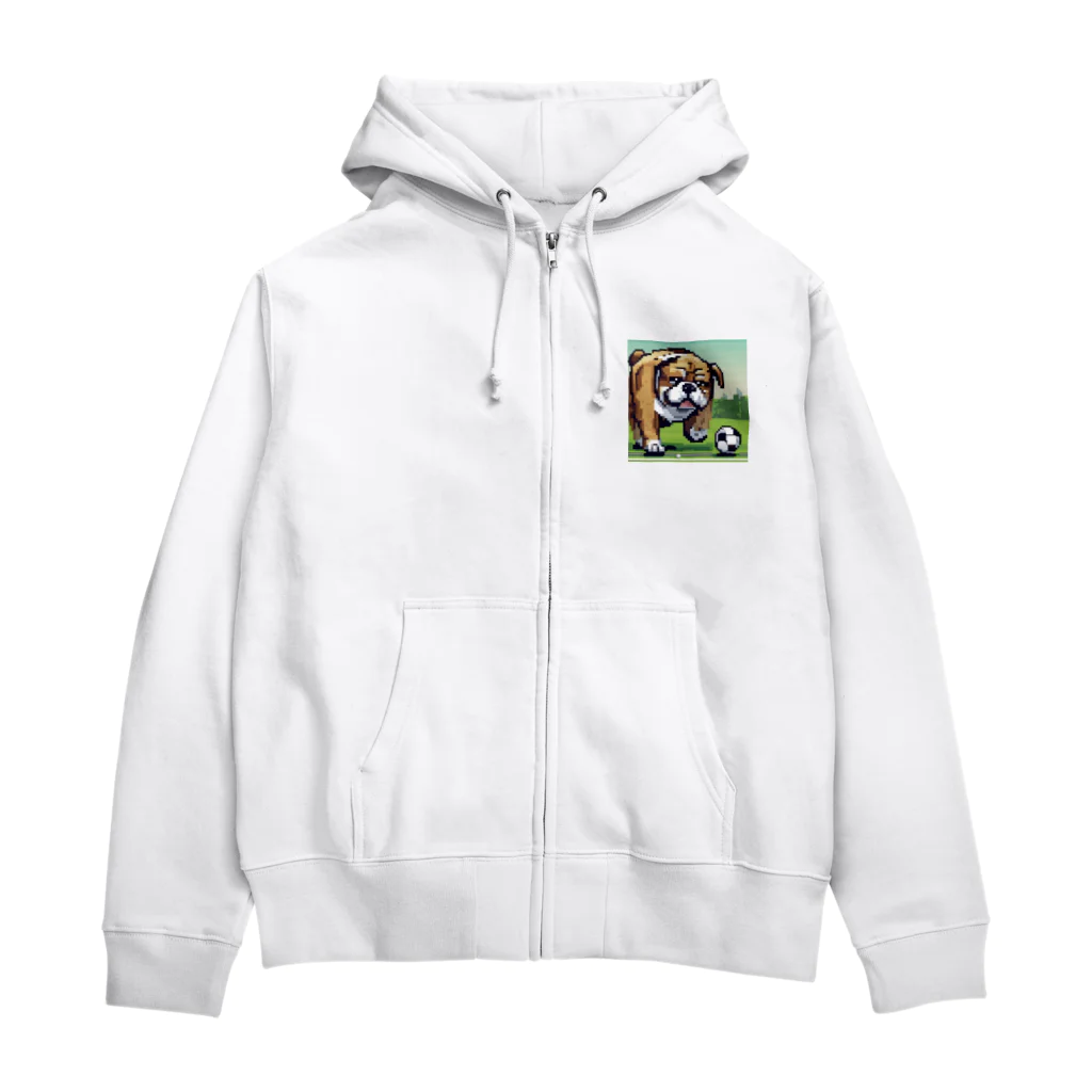 barisukaのフットボーラーブルドッグ Zip Hoodie