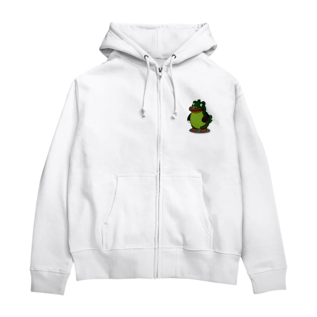 chikichikibanbanの緑、恐竜、ワニ Zip Hoodie