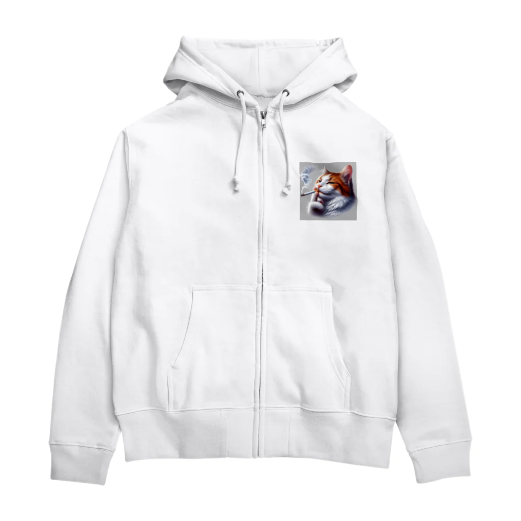 HEART-LEEFのタバコうめーんだニャン Zip Hoodie