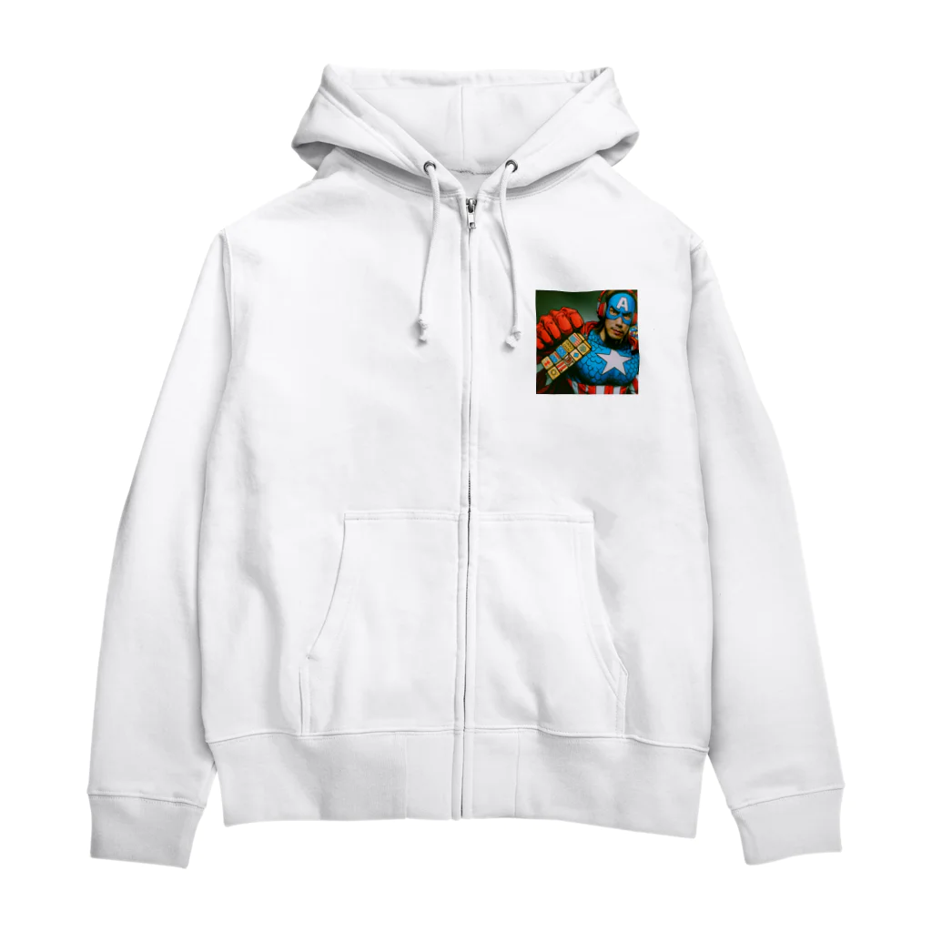 まいけんの怪しいアメコミヒーロー maiken Zip Hoodie