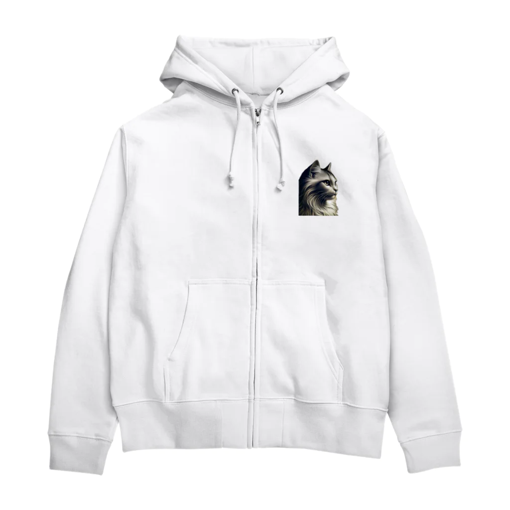 Motonokiの仮）ネコしゃん Zip Hoodie