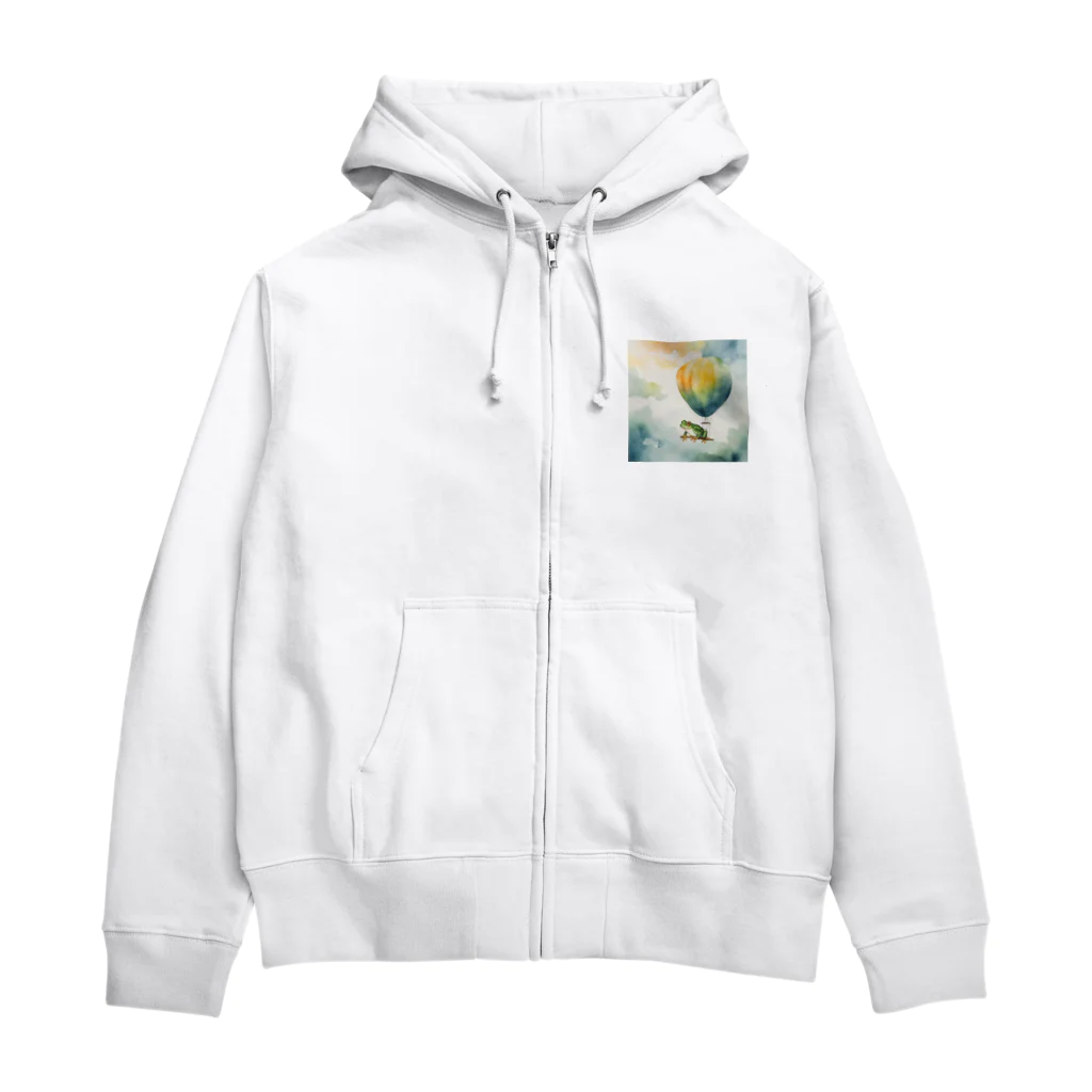 Oimo_shanの旅するカエルさん Zip Hoodie