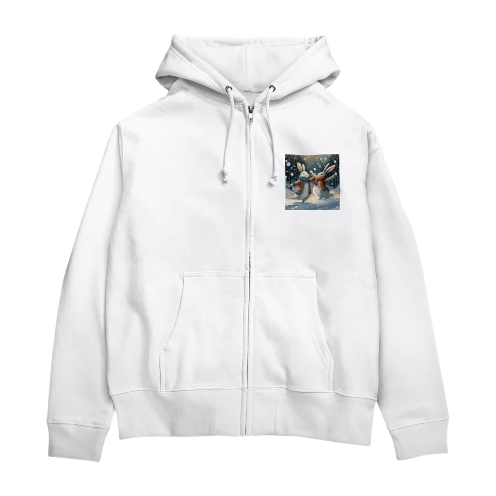 ALICE_nonの踊っているウサギたち Zip Hoodie