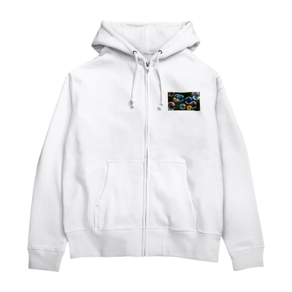 AQUAMETAVERSEの大小の輝くシャボン玉　BLUE PLUM  691 Zip Hoodie