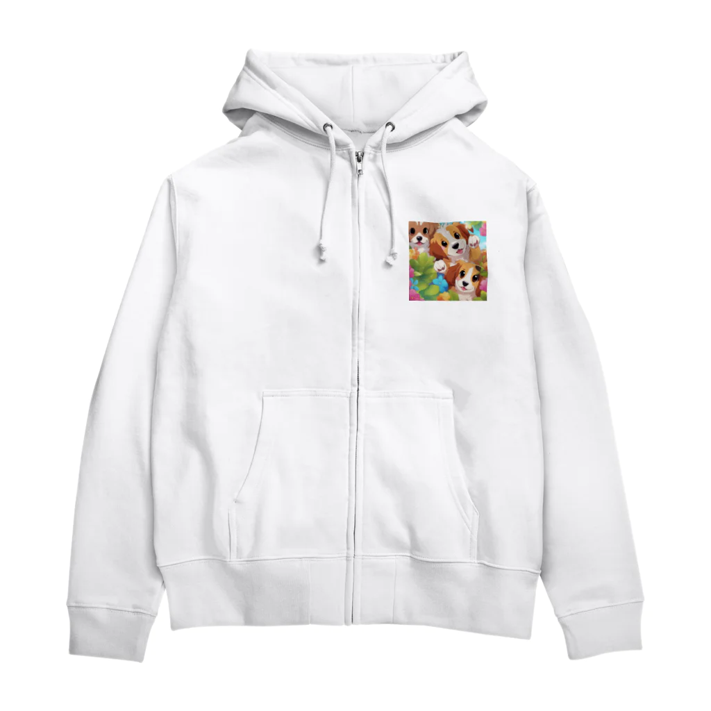 sadajapanのコーイケルホンディエの仲良し子供たち Zip Hoodie