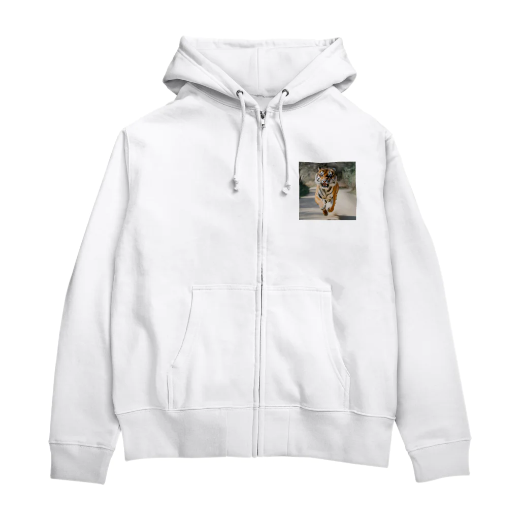 ★動物ショップ・kou2020★の虎4 Zip Hoodie