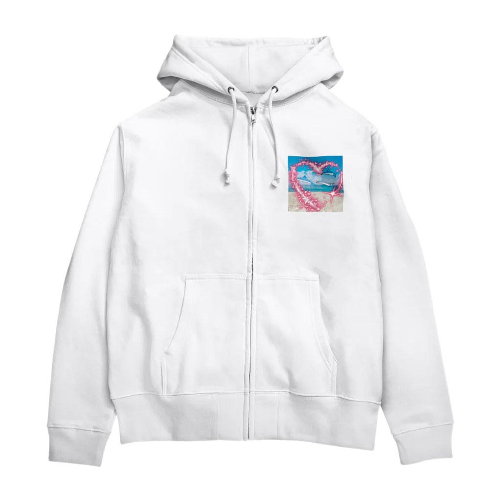 Shironekokuuのイルカくん Zip Hoodie