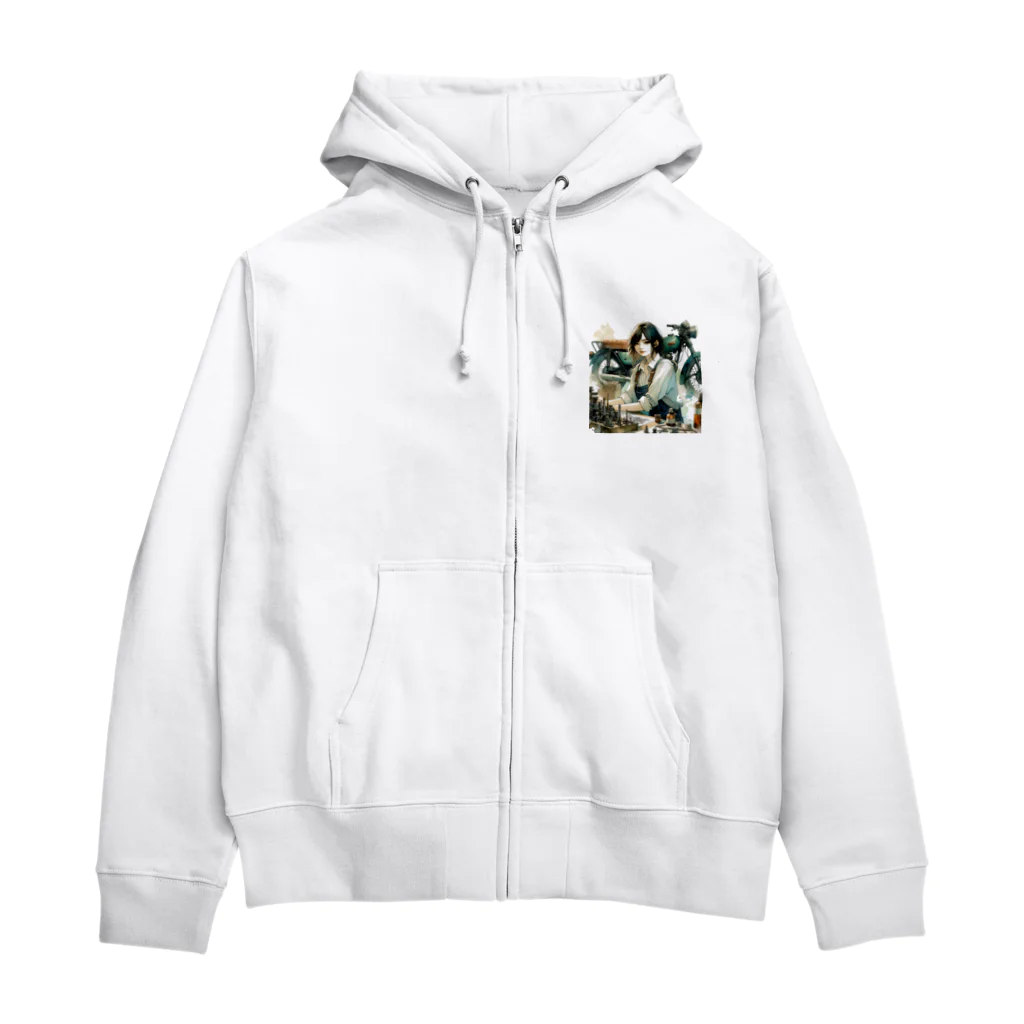 ヨーカズのバイク女子サキ Zip Hoodie