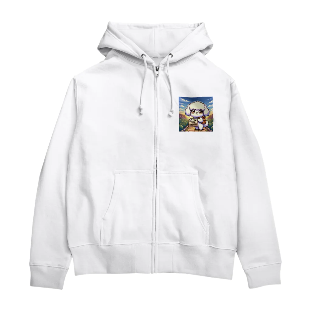 keikei5の華やかで愛らしいトイプードル Zip Hoodie