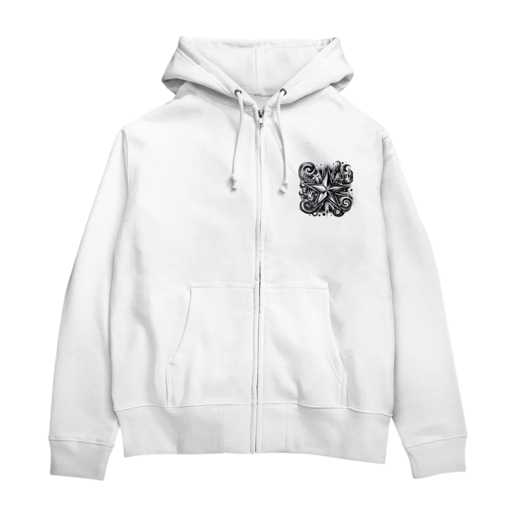 ミッスルのスターtatto Zip Hoodie