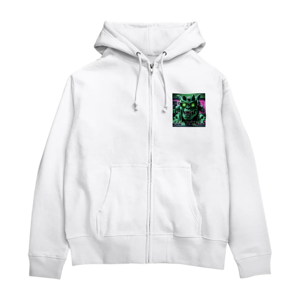 ANIMONSTALSのグリーン・モンスタル@tコックピット Zip Hoodie