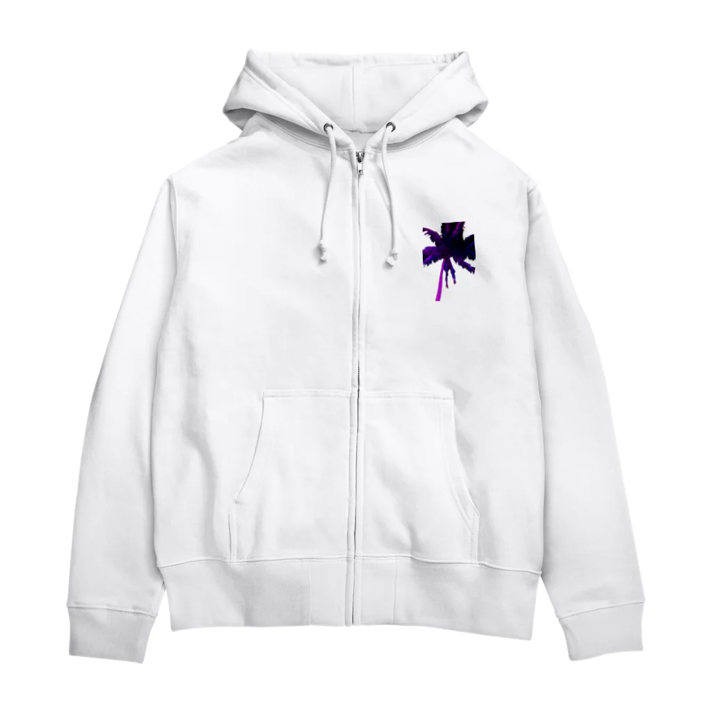 sqyqqのネオンヤシの木 Zip Hoodie