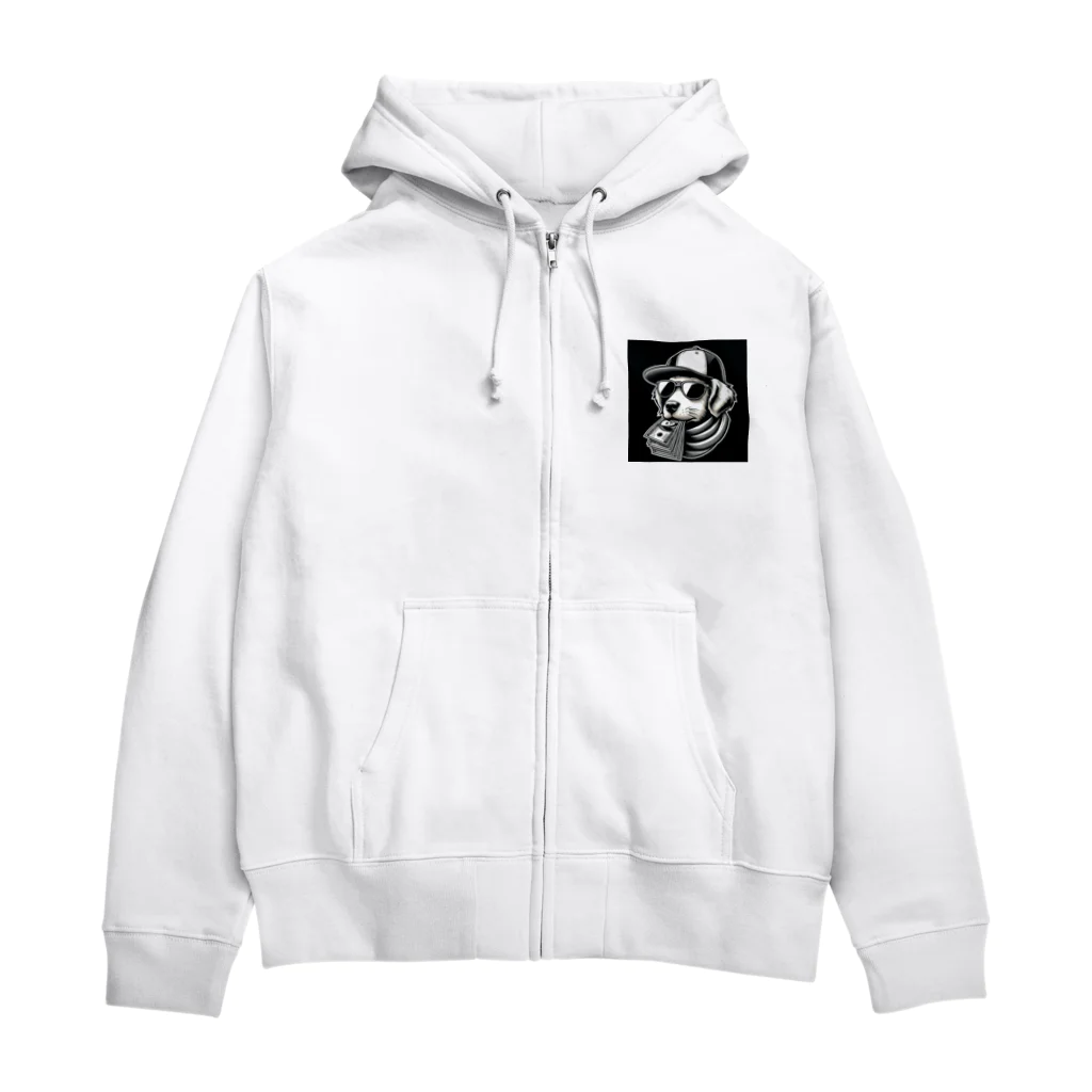 キャップ犬専門店のキャップ犬10 Zip Hoodie