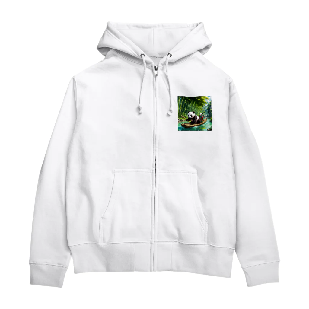 nagisa_riumanの冒険パンダ Zip Hoodie