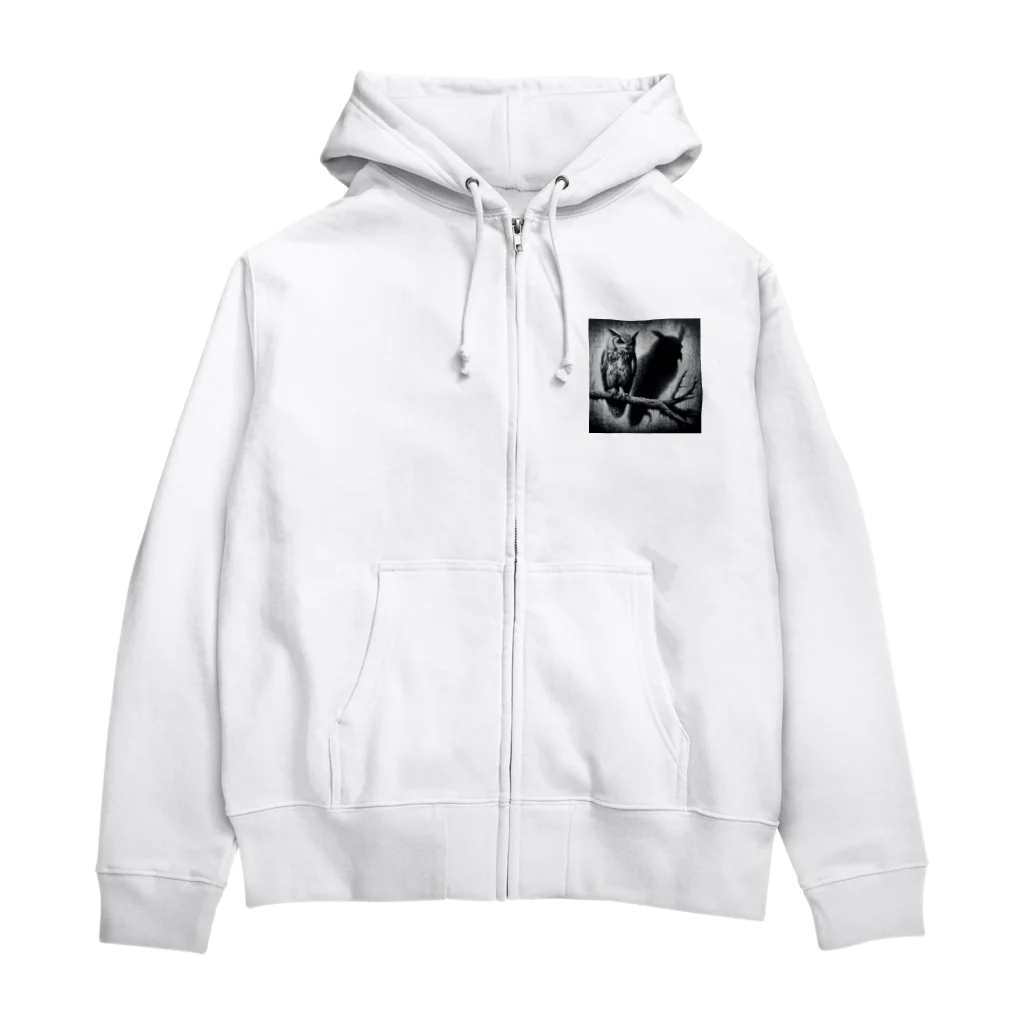 万事屋の不思議な魅力漂う梟 Zip Hoodie