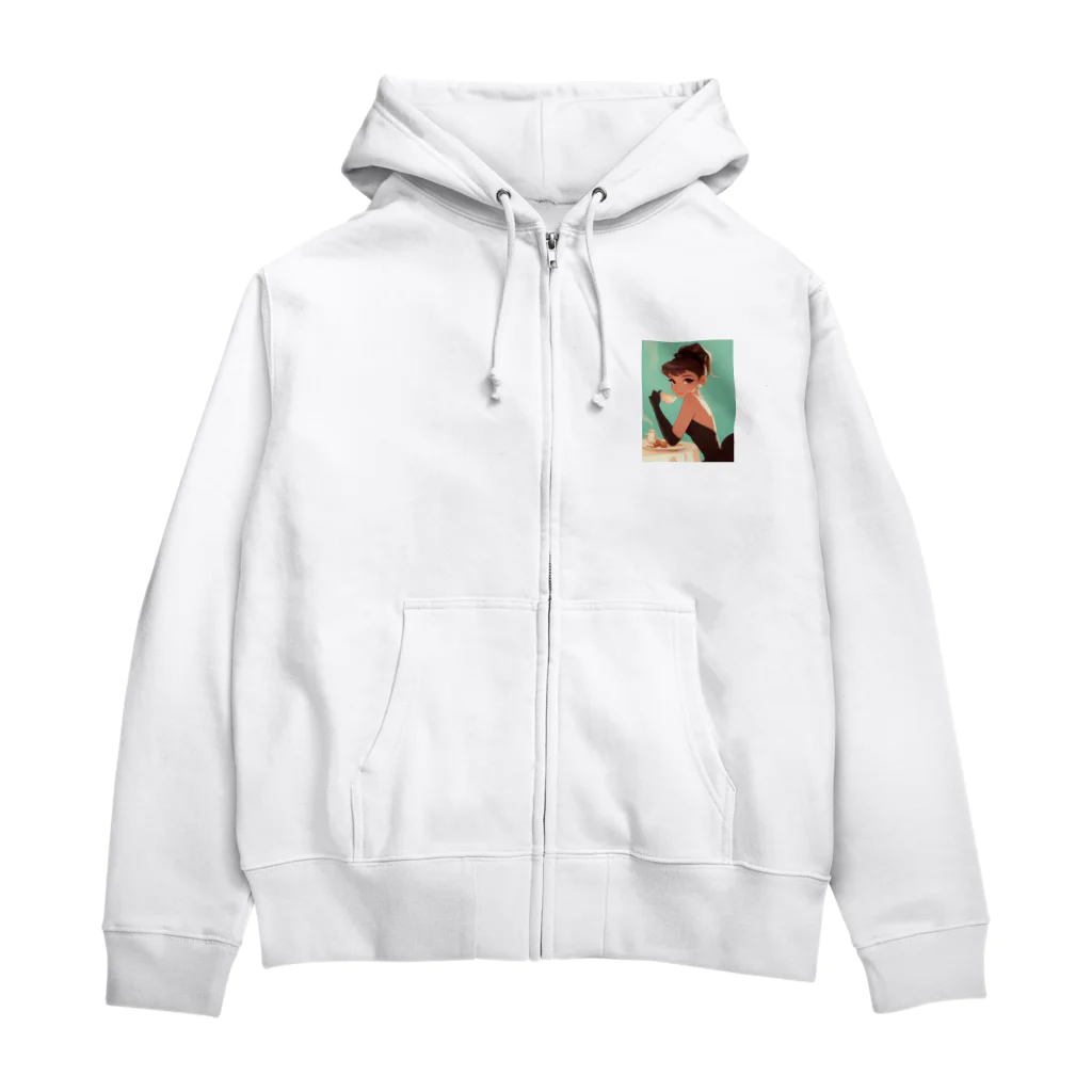 AQUAMETAVERSEのティファニーでお茶を　Hime  2530 Zip Hoodie