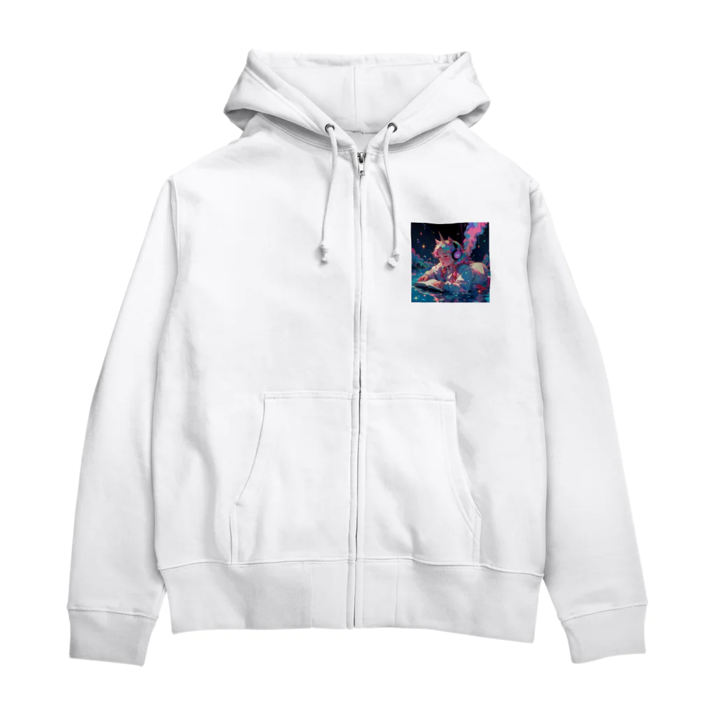 monokurobubuのユニコーンガール Zip Hoodie