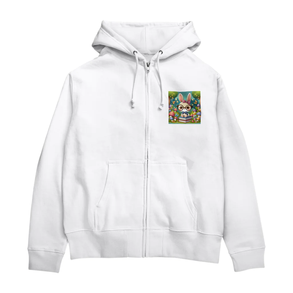 denyo dreamのウサギのアマリリス Zip Hoodie