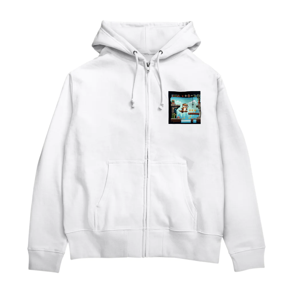 suke3kaku3のカワウソがゲームの世界に飛び込んだ！ Zip Hoodie