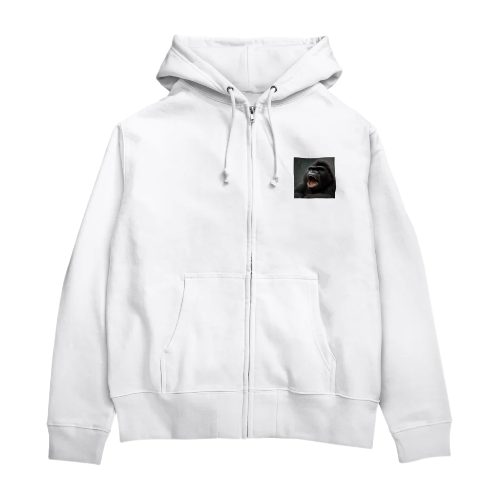 ねおきの部屋の寝起きゴリラ Zip Hoodie