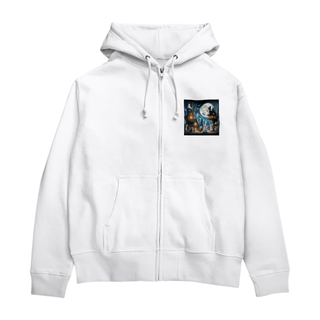 JAMnano1837の猫と妖精の暮らす世界 Zip Hoodie