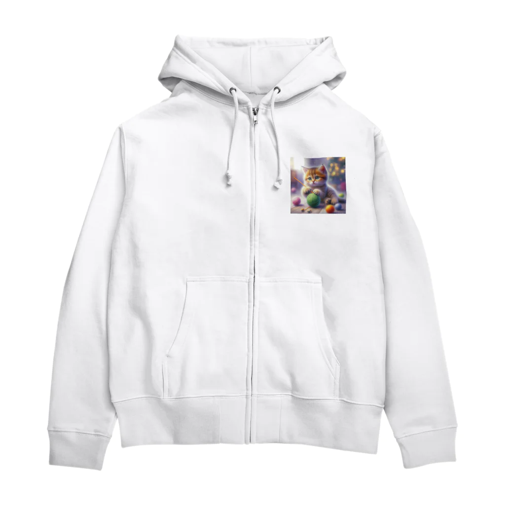 kangekiの遊ぶにゃんこNo.7 Zip Hoodie