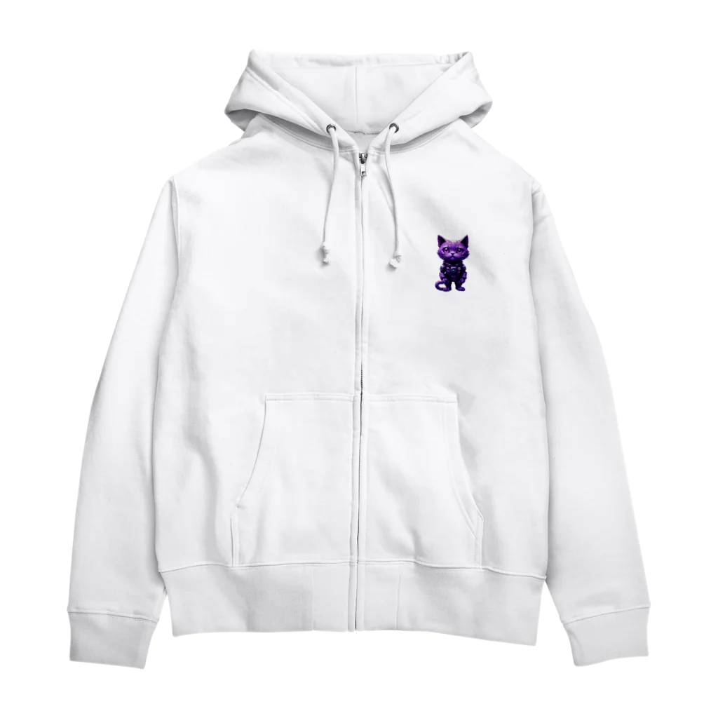 メロンパン猫の宇宙に連れてってくれる猫 Zip Hoodie