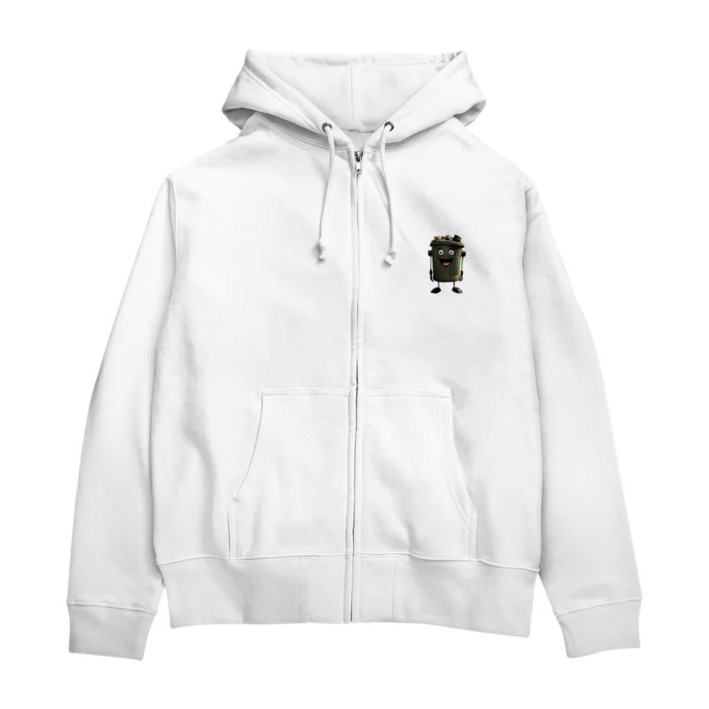 AI妖怪大図鑑のゴミ箱妖怪　ダボさん Zip Hoodie