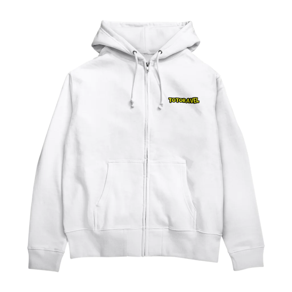 トトラベル - TOTORAVELのジップパーカー / 全4色（イエロー文字ロゴ） Zip Hoodie