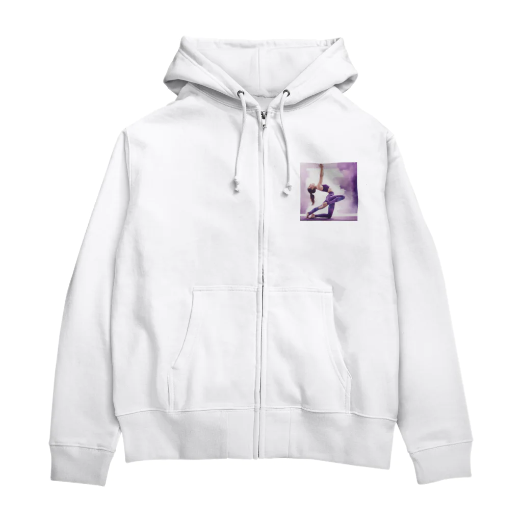 パープルルームのヨガを極める美しさ Zip Hoodie