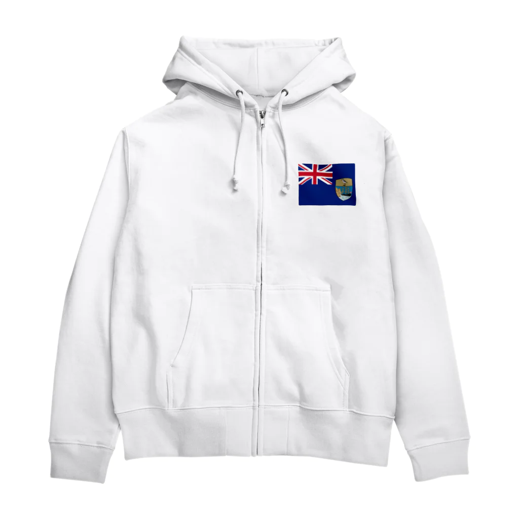 お絵かき屋さんのセントヘレナ・アセンション、トリスタン・ダ・クーニャの旗 Zip Hoodie