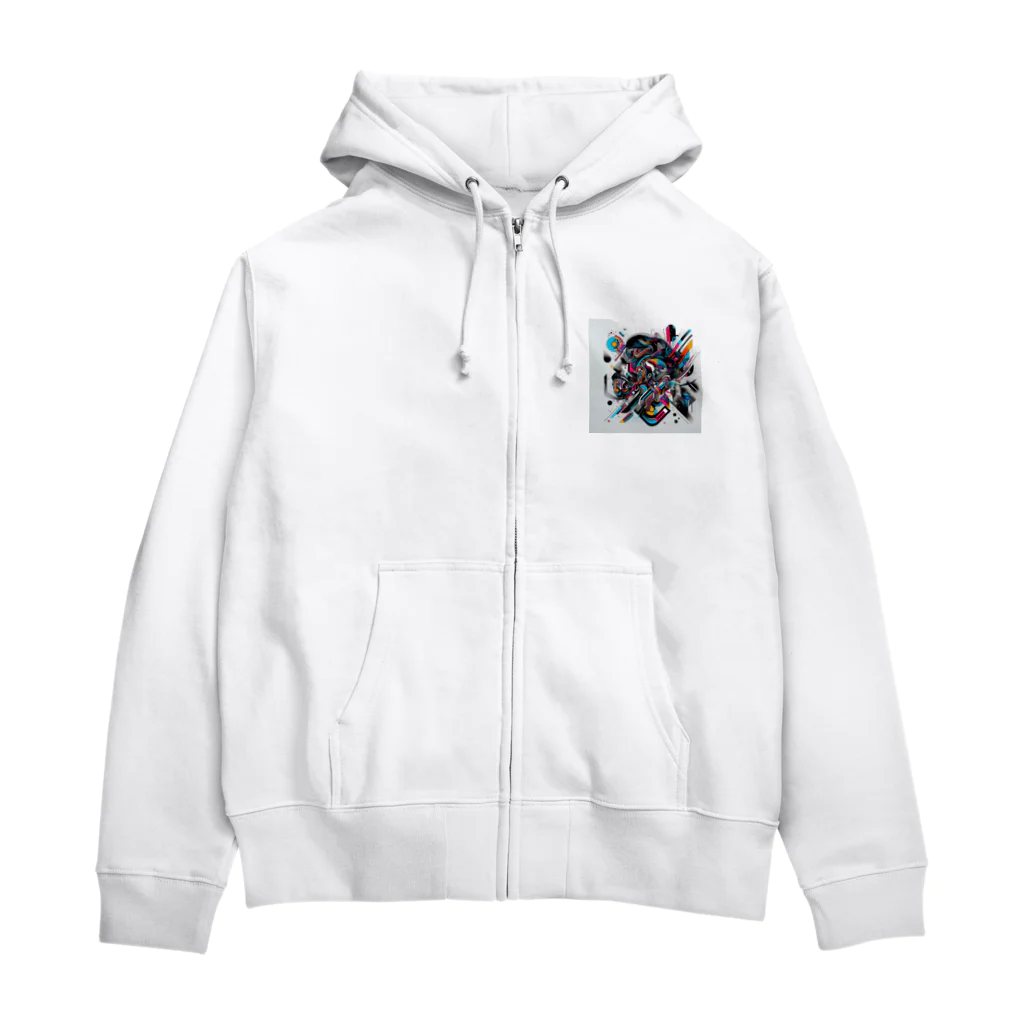 のだまクリエイターズらぼの近未来アート Zip Hoodie