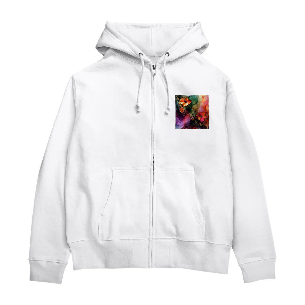 AQUAMETAVERSEの幻想的で綺麗な花　ラフルール　1859 Zip Hoodie