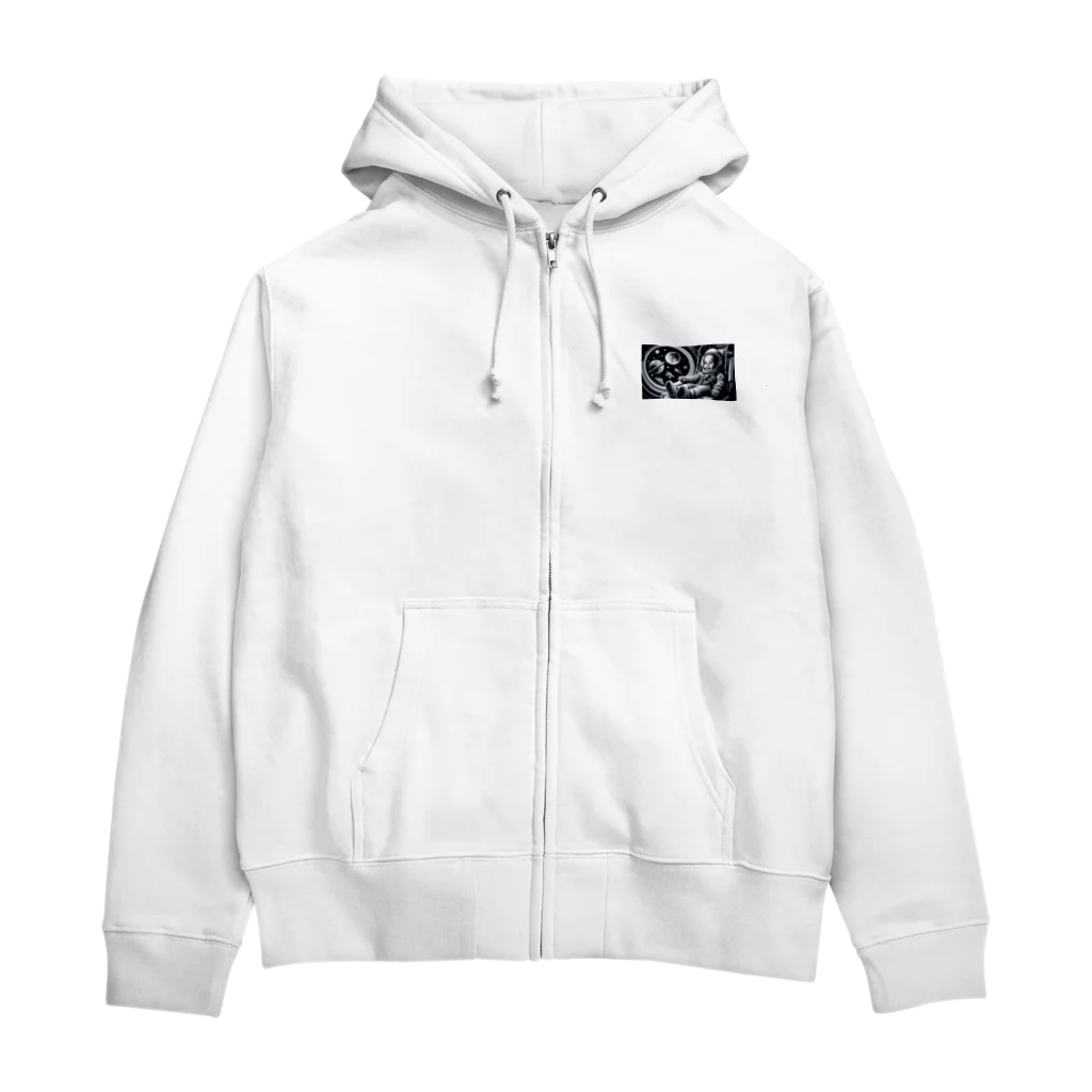 Chika Lewisの宇宙船に乗った赤ちゃん4 Zip Hoodie