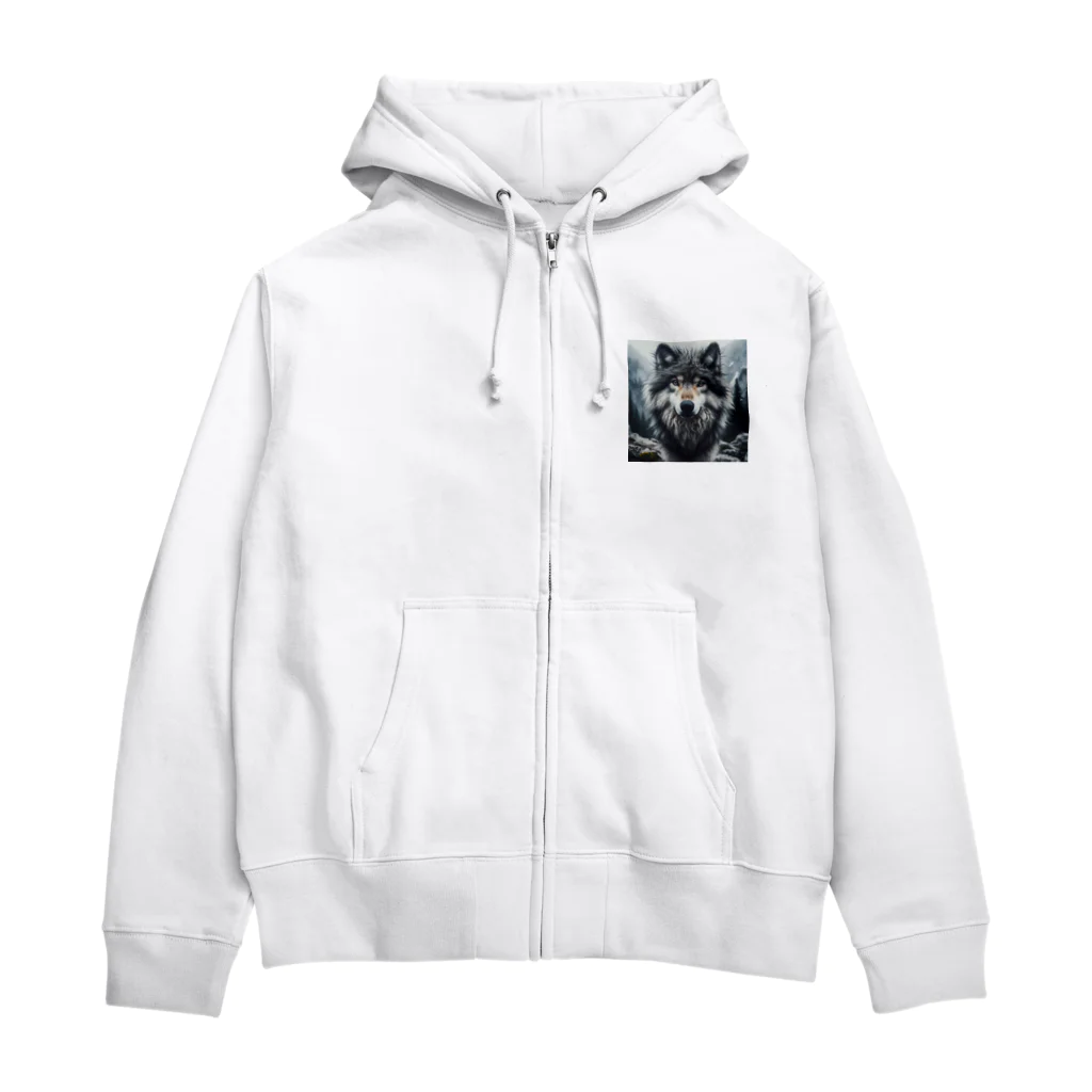 中村マコトのオオカミ　森の番人 Zip Hoodie