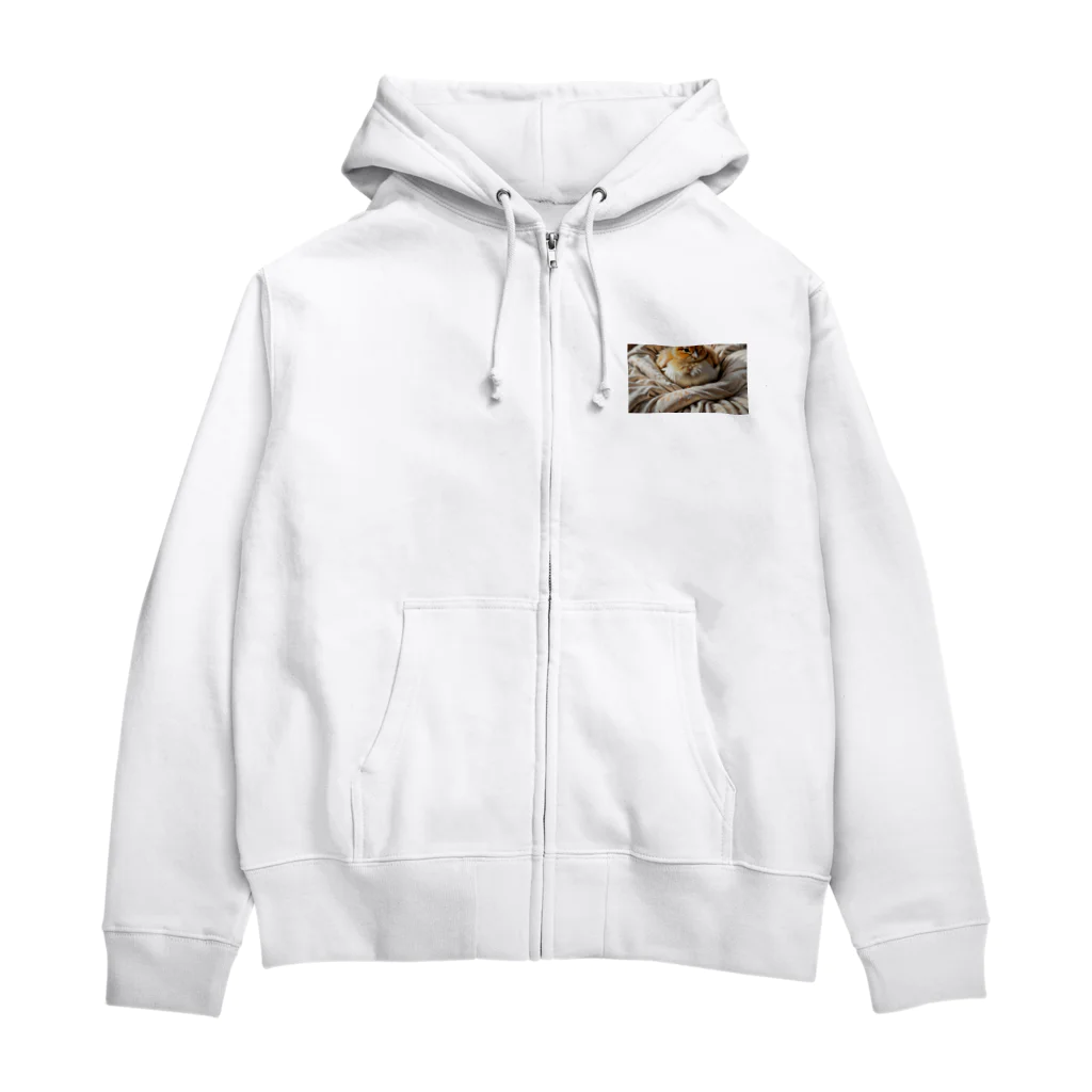 shinjo_irasutoの寝ている可愛いひよこ Zip Hoodie