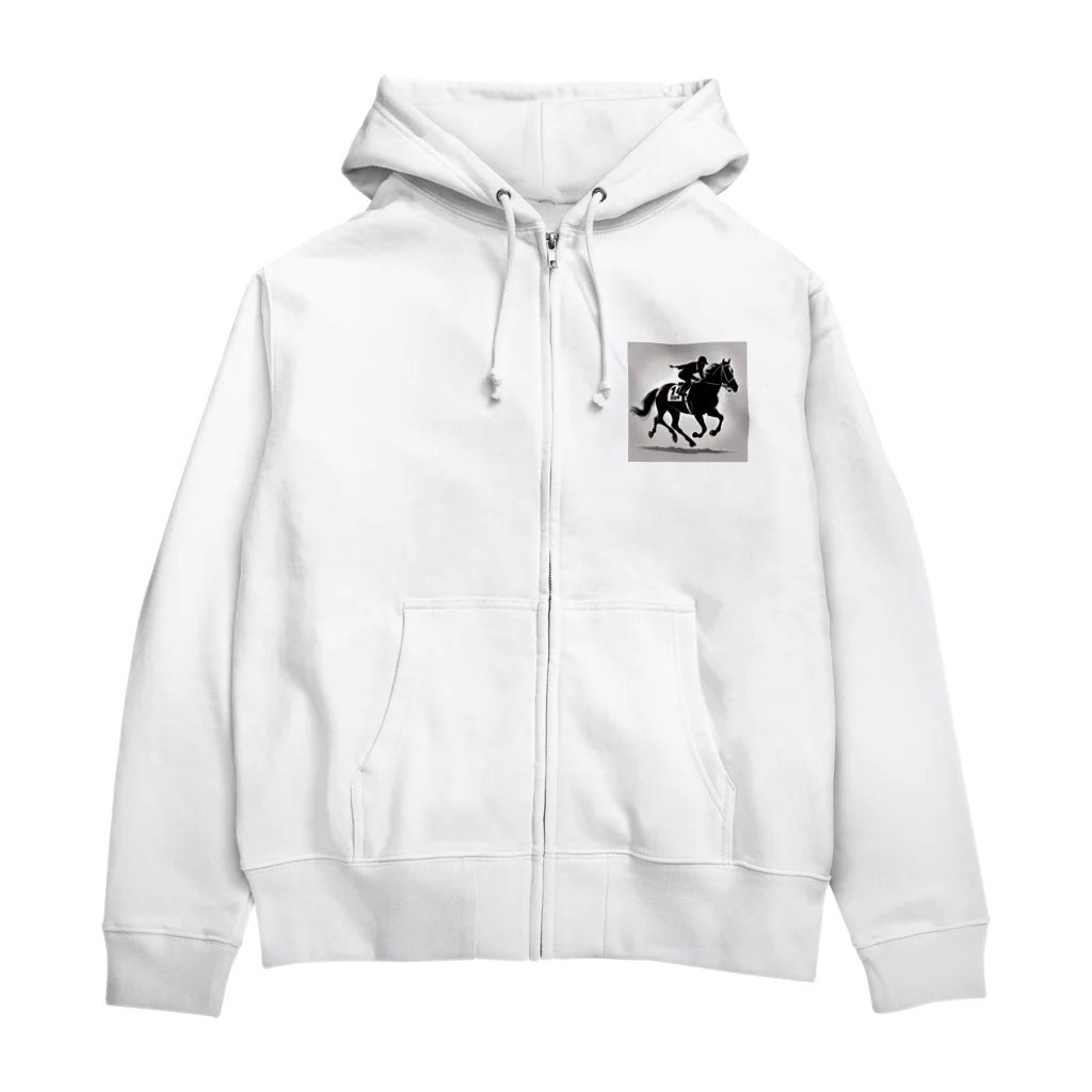 yu-zenの馬 Zip Hoodie