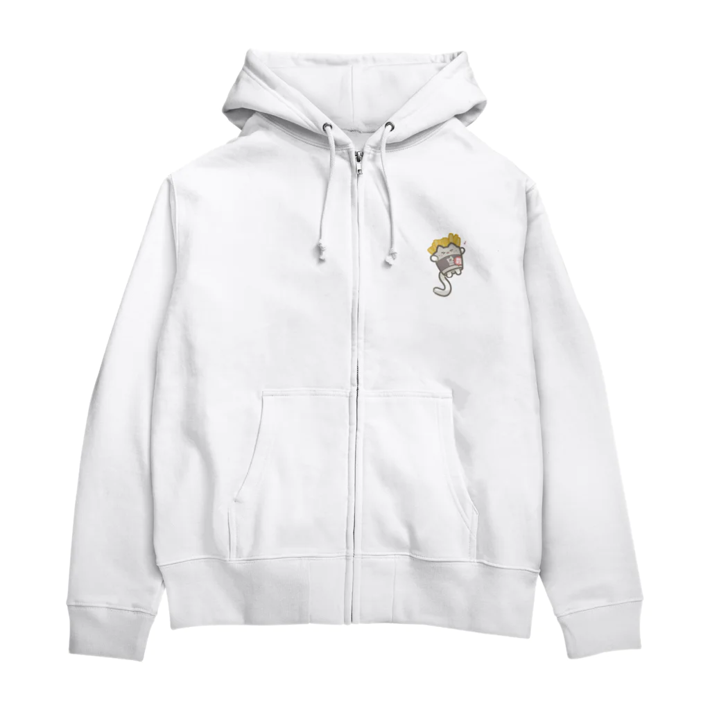 つぎはぎ屋のねこぽてと (ごきげん) Zip Hoodie