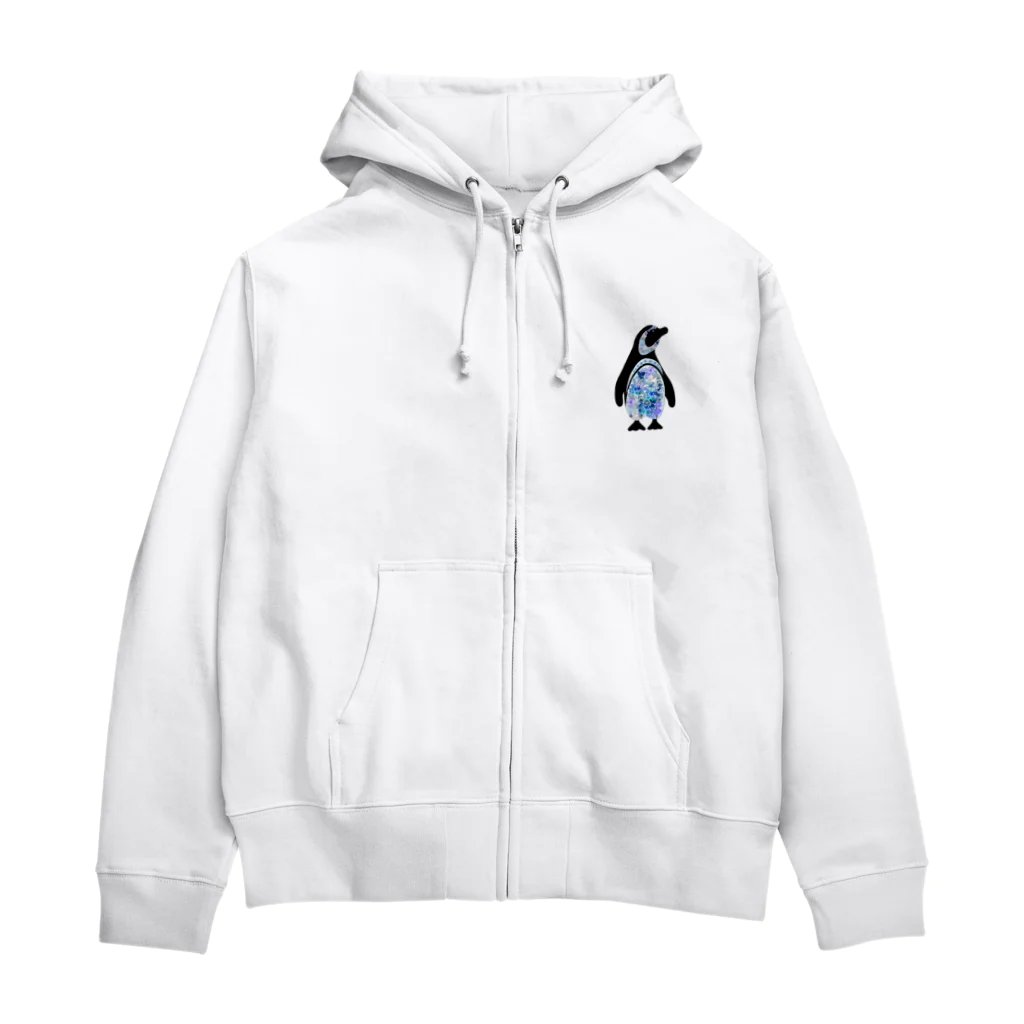 RISU to  NEKOの花柄のペンギン Zip Hoodie