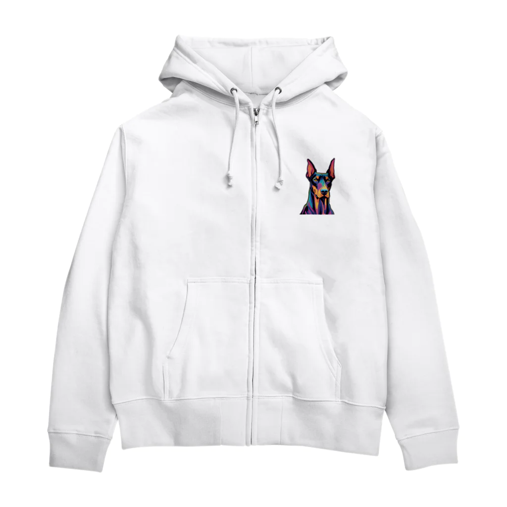 annrannのかっこいいドーベルマン、犬好き Zip Hoodie