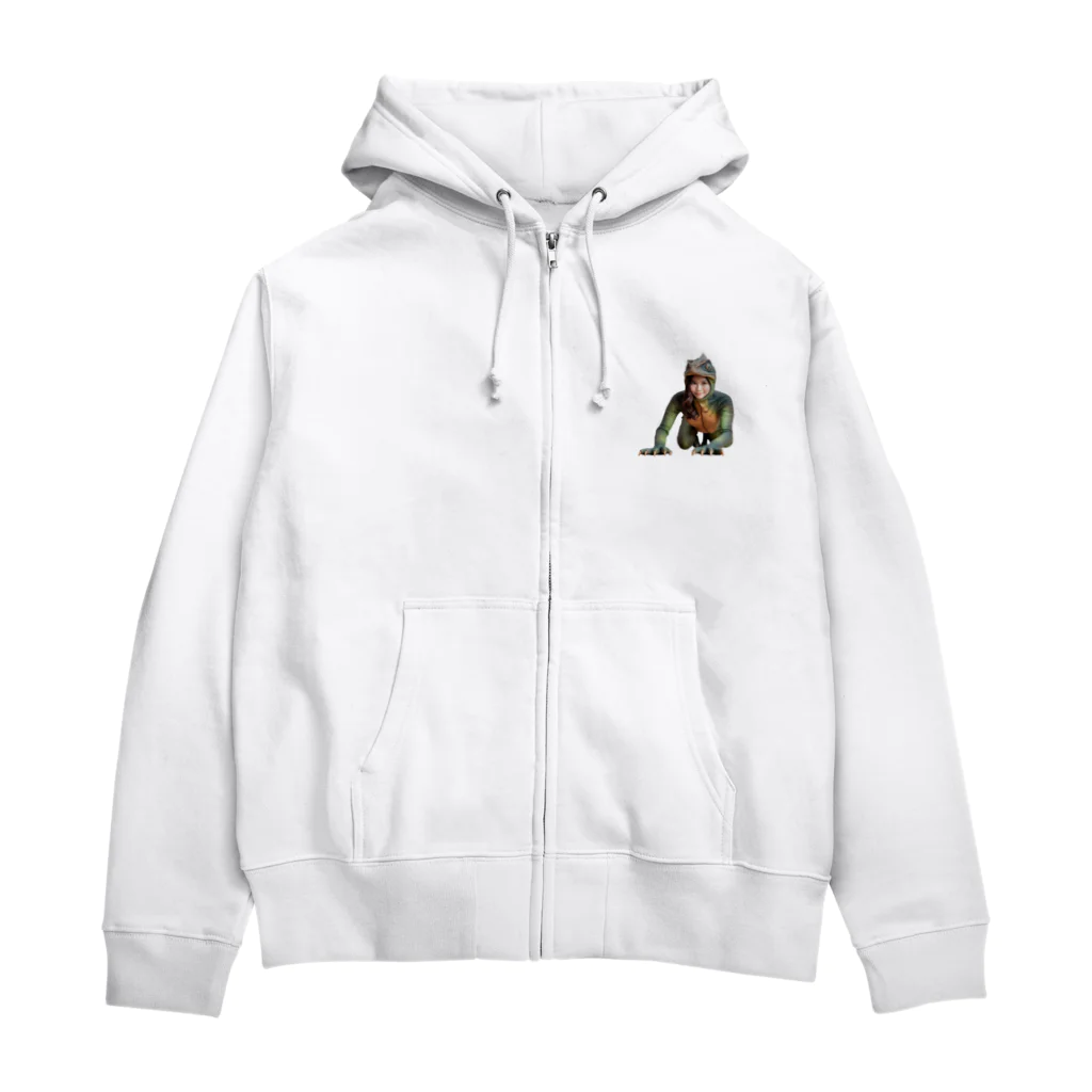 reptilesの怪人トカゲ女 Zip Hoodie