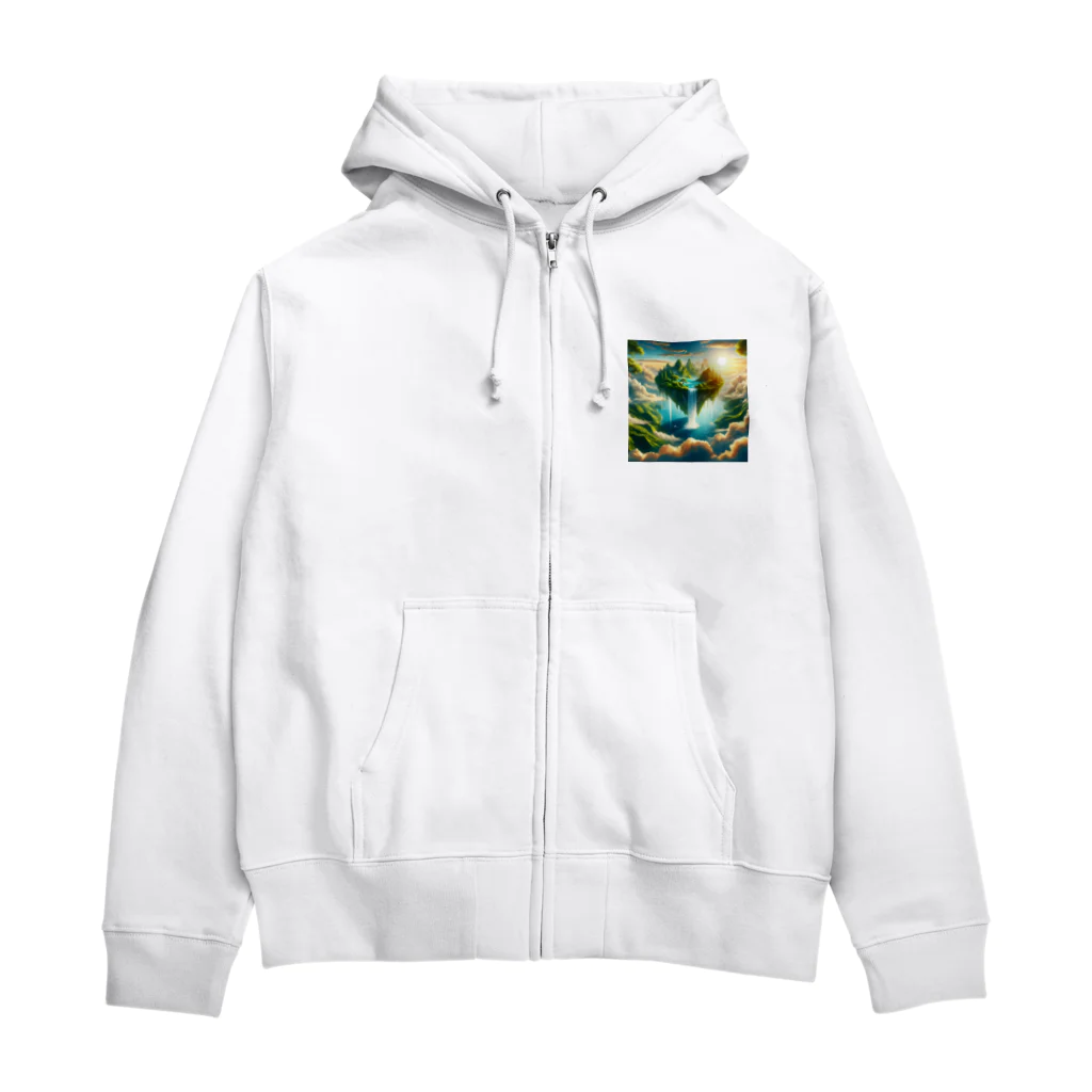 DQ9 TENSIの空高く浮かぶ伝説の島 Zip Hoodie