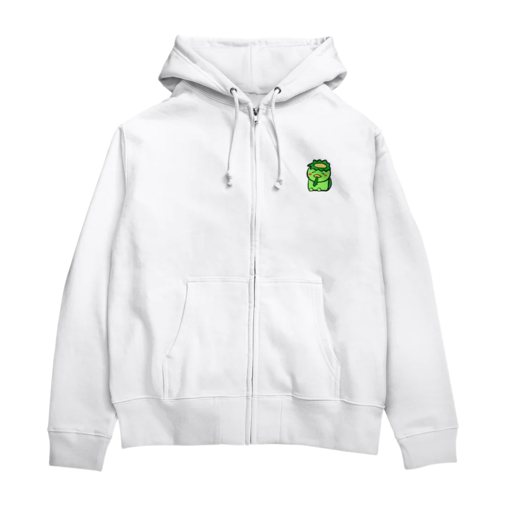 筆文字アートnana*グッズのきゅうり大好きカッパくん Zip Hoodie