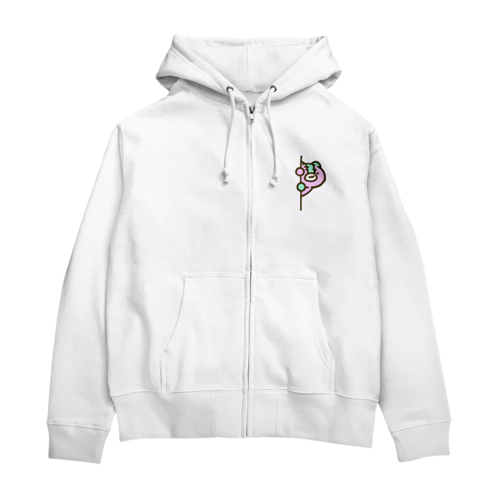 Na2SiO3の覗くゾンくま Zip Hoodie